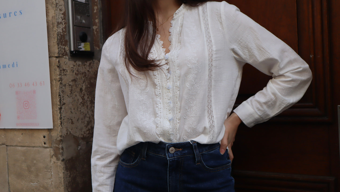 Chemisier brodé Neva